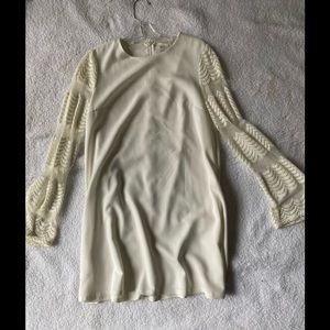 White long sleeve midi dress